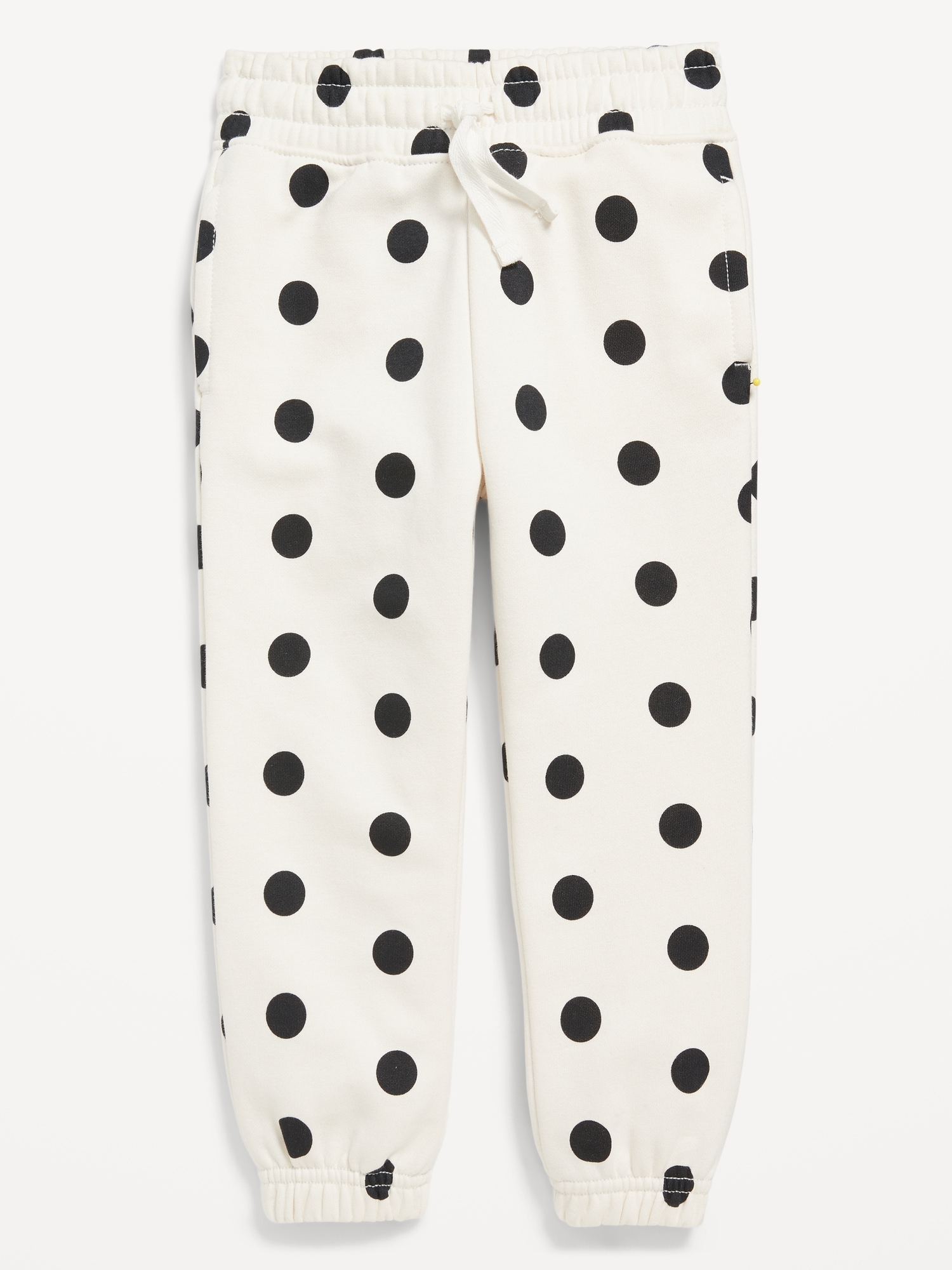 Pantalon de jogging en coton ouaté à motif et ourlet cintré pour toute-petite fille