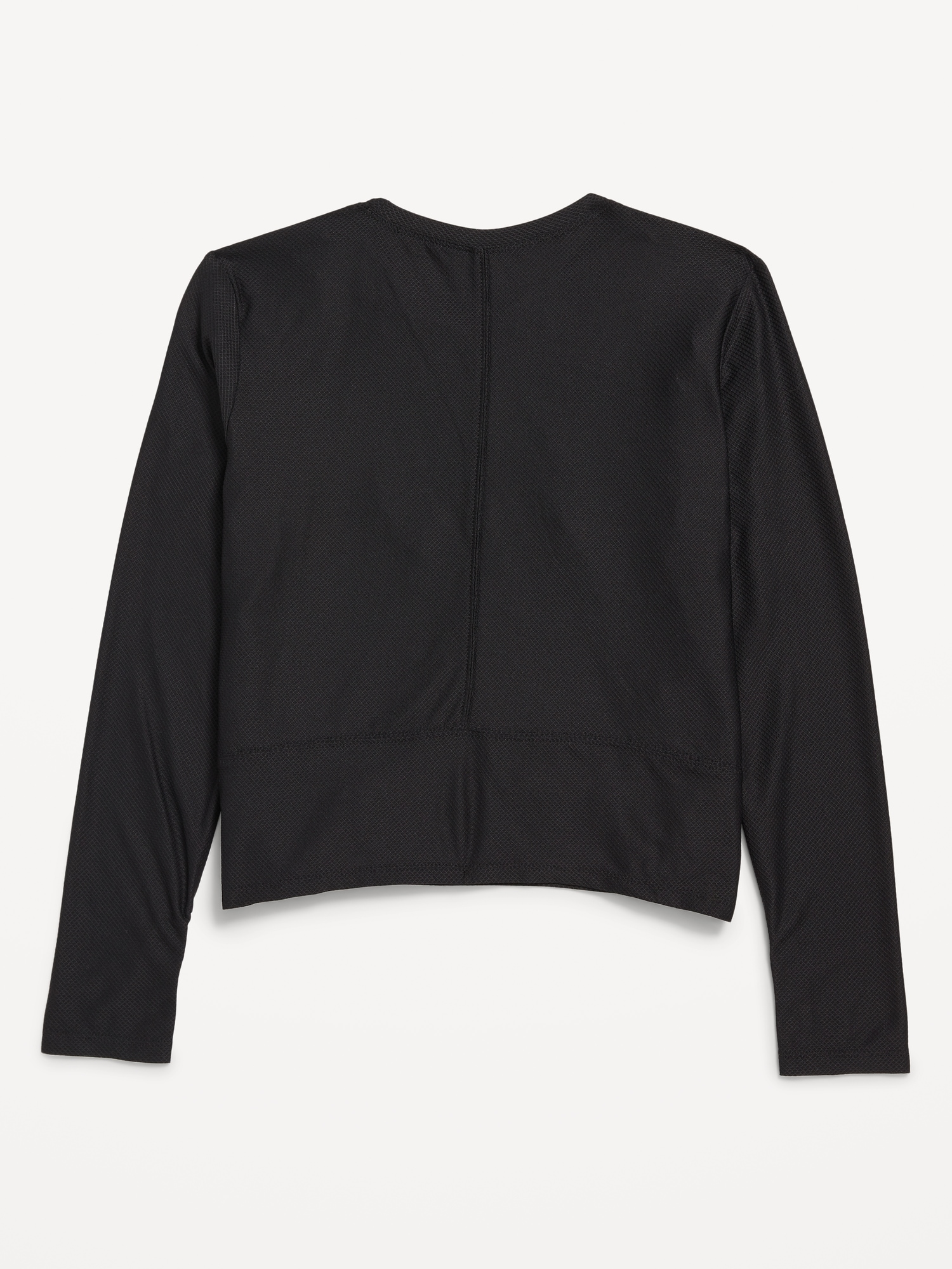 Long-Sleeve Curved-Hem Performance Top for Girls