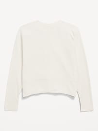 View large product image 4 of 4. Long-Sleeve Curved-Hem Performance Top for Girls