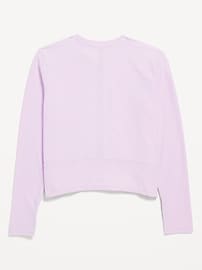 View large product image 4 of 4. Long-Sleeve Curved-Hem Performance Top for Girls