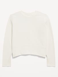 View large product image 3 of 4. Long-Sleeve Curved-Hem Performance Top for Girls