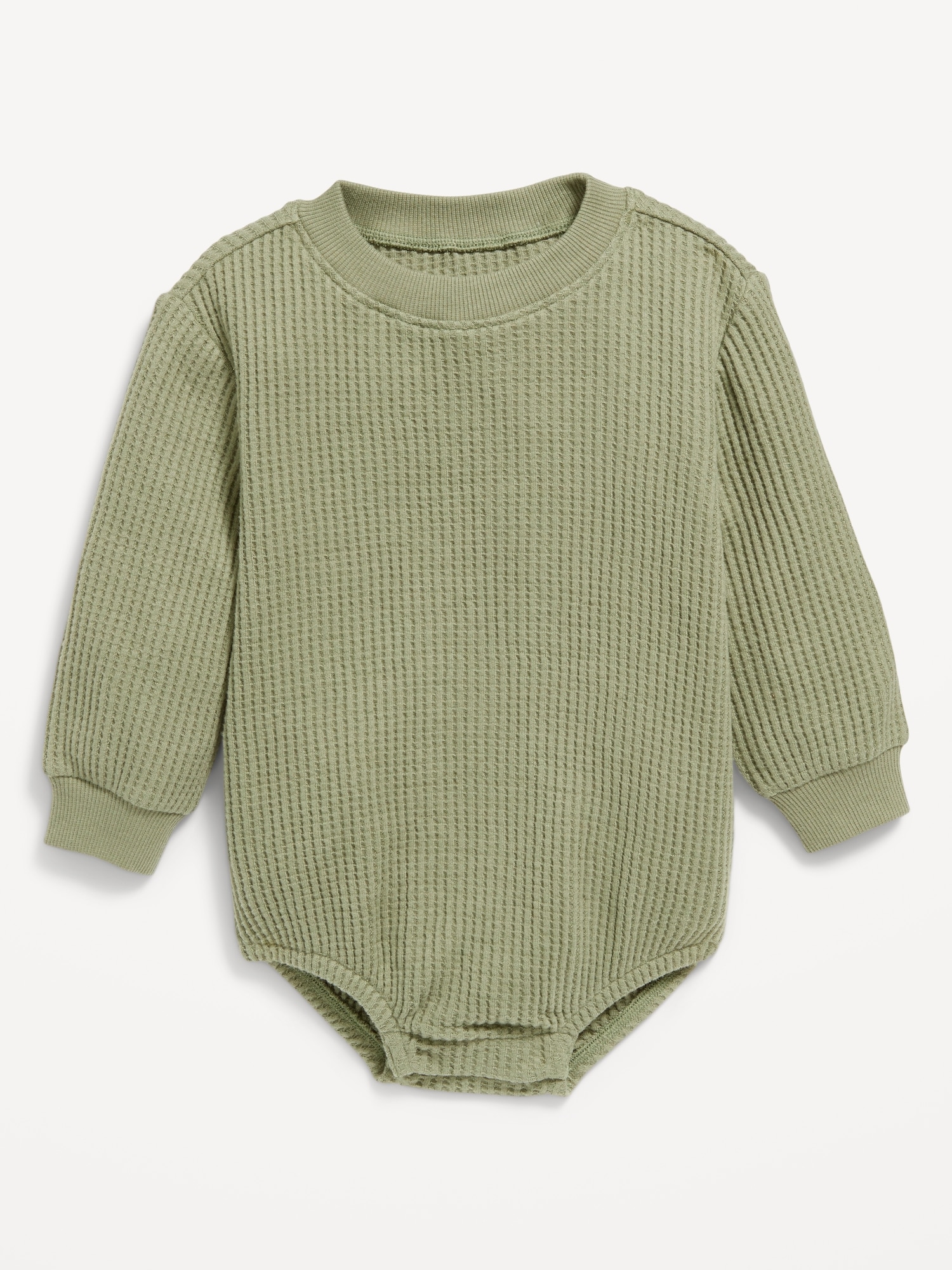 Long-Sleeve Thermal-Knit Romper for Baby