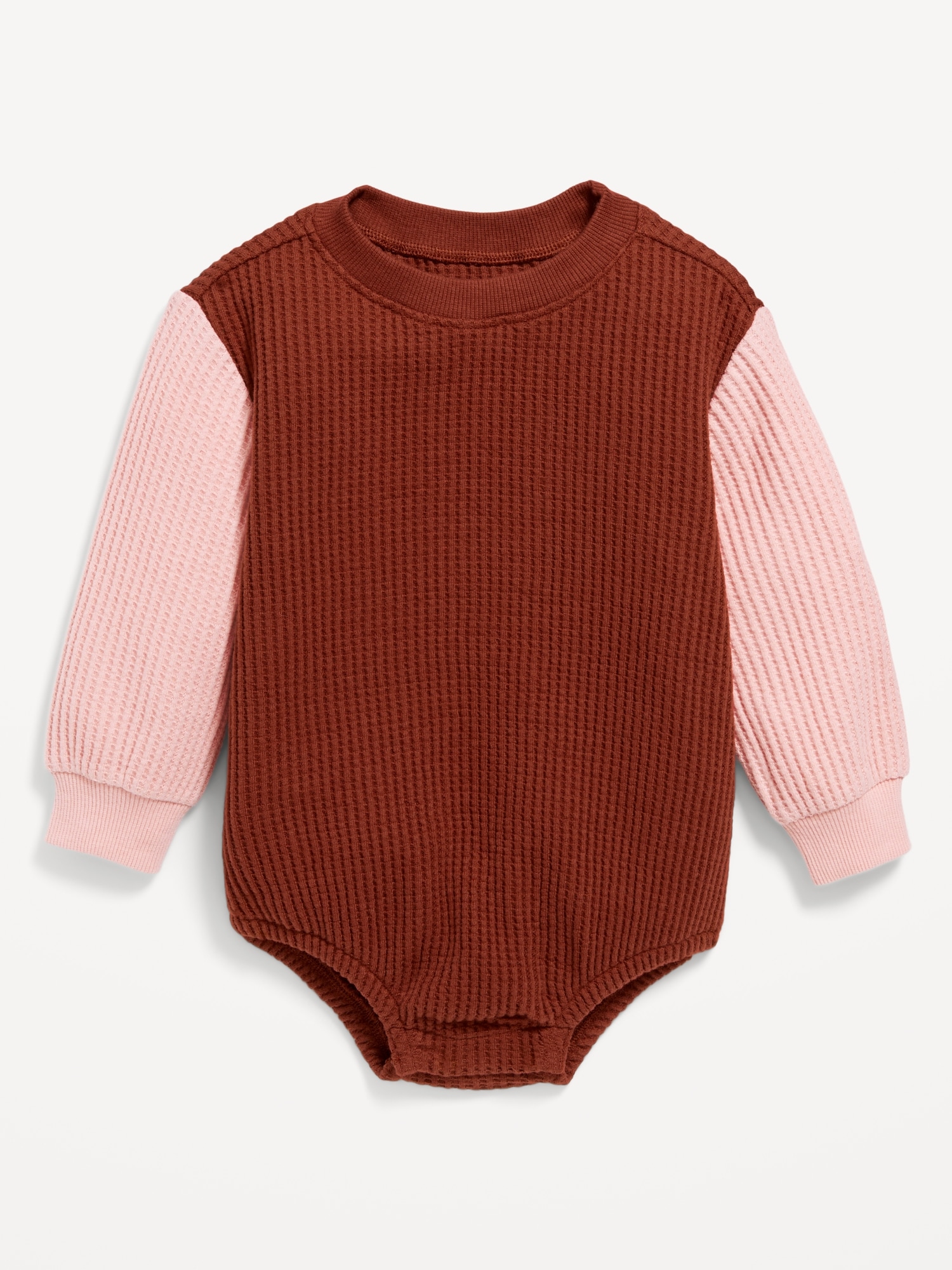 Long-Sleeve Thermal-Knit Romper for Baby