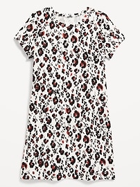 View large product image 3 of 4. Printed Short-Sleeve Ribbed Dress for Girls