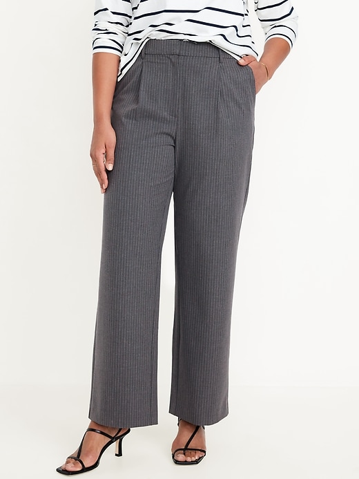 Image number 3 showing, Extra High-Waisted Taylor Wide-Leg Trouser Pants