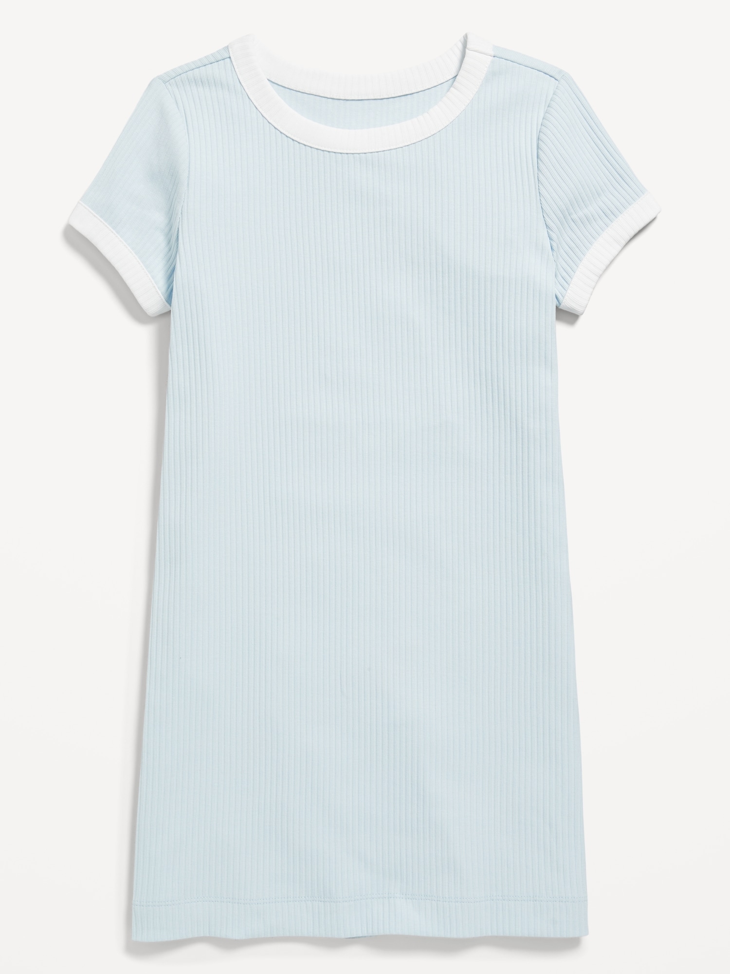 Short-Sleeve Ribbed Dress for Girls