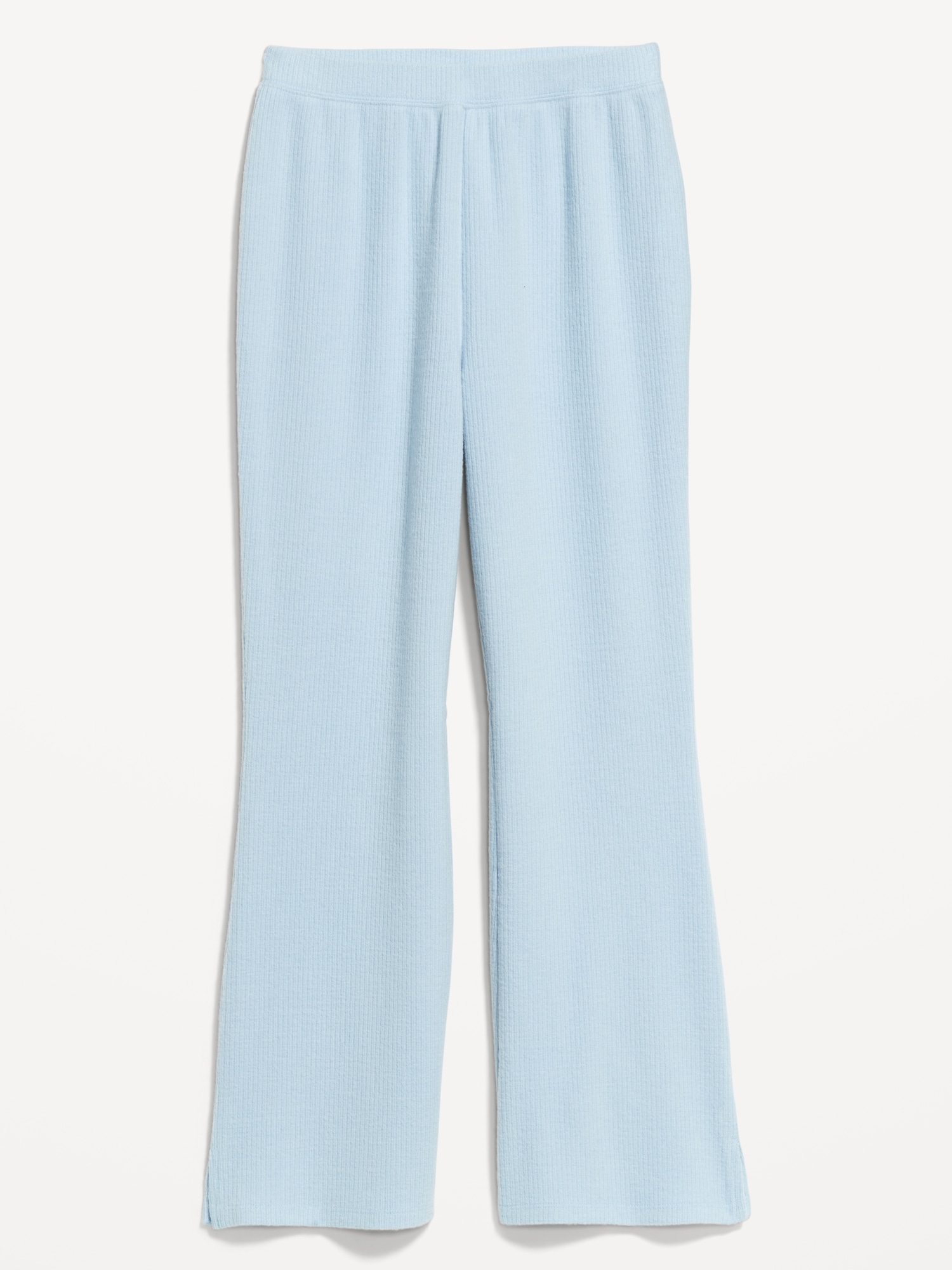 High-Waisted Ribbed Crop Flare Lounge Pants