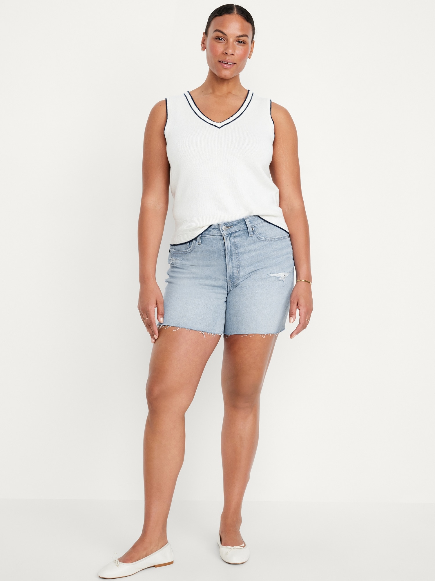 High-Waisted OG Jean Cut-Off Shorts -- 5-inch inseam