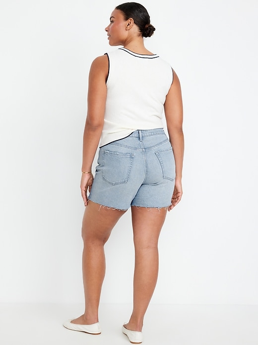 Image number 6 showing, High-Waisted OG Jean Cut-Off Shorts -- 5-inch inseam