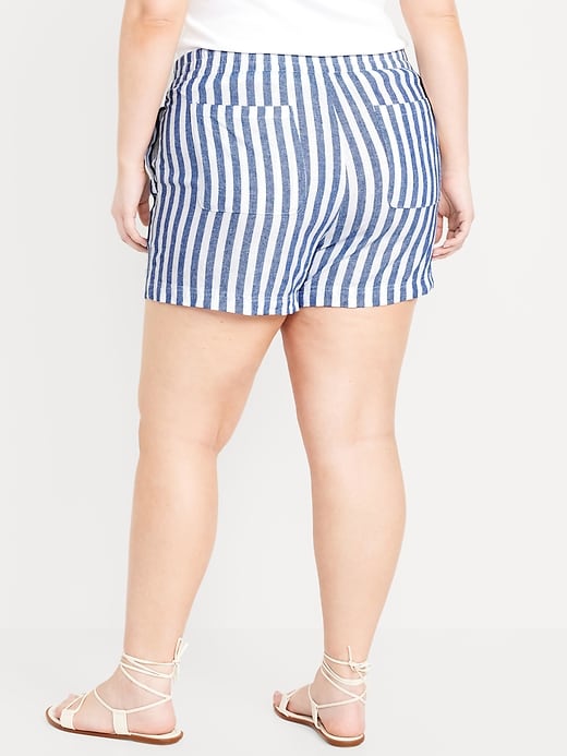 Linen-Blend Striped Shorts -- inseam Old Navy