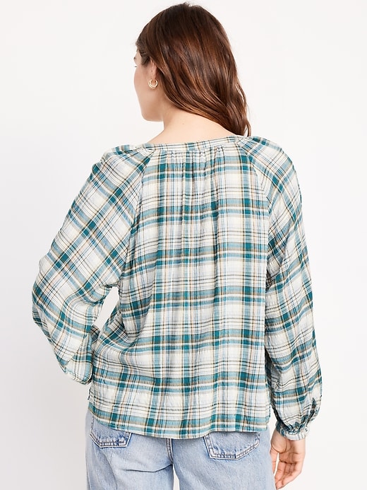 Image number 2 showing, Loose Split-Neck Button-Down Top