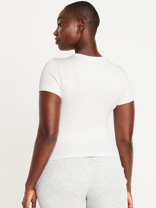 Image number 6 showing, Fitted Seamless Ribbed T-Shirt