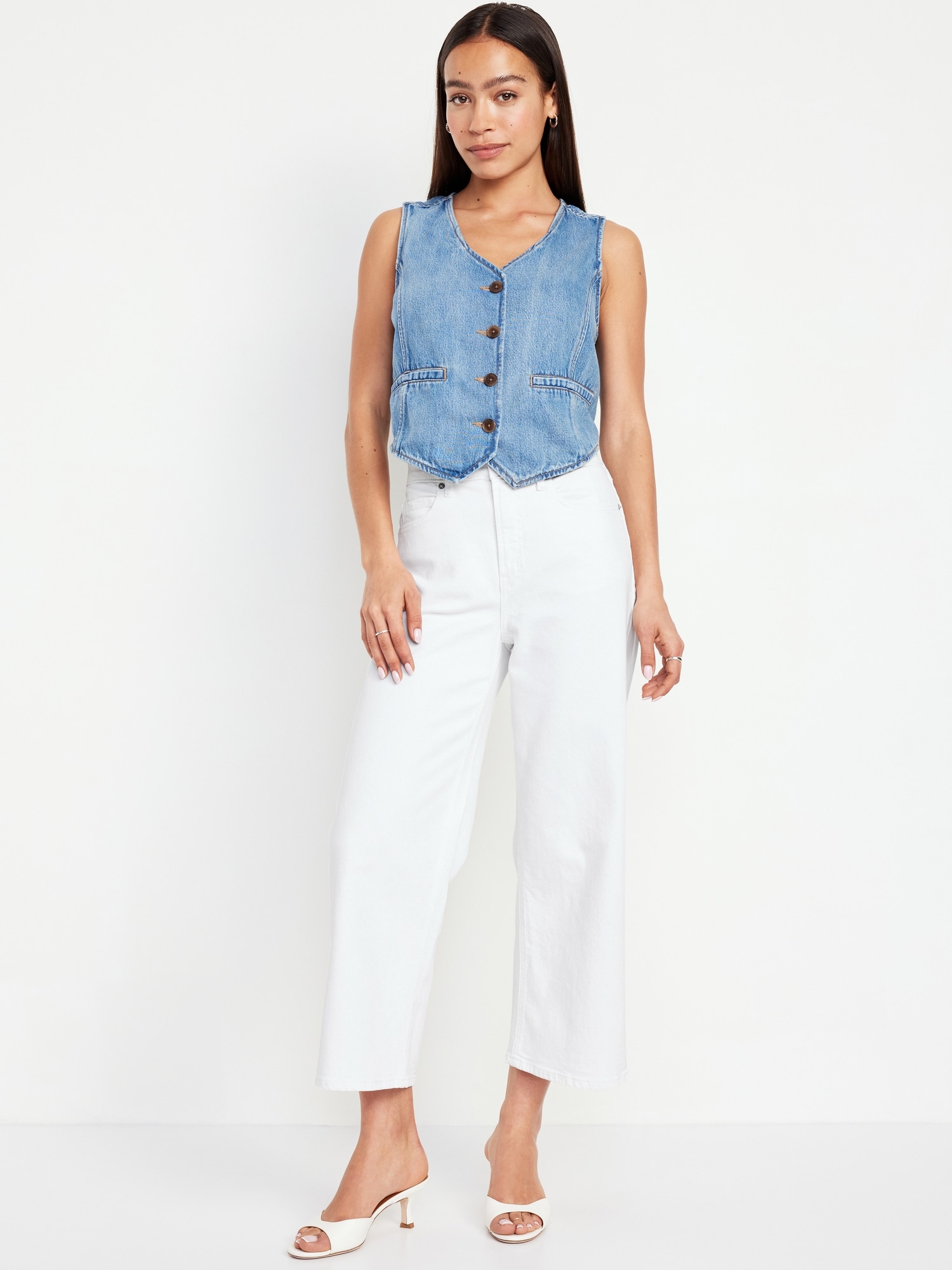 Extra High-Waisted Sky-Hi Wide-Leg Crop Jeans