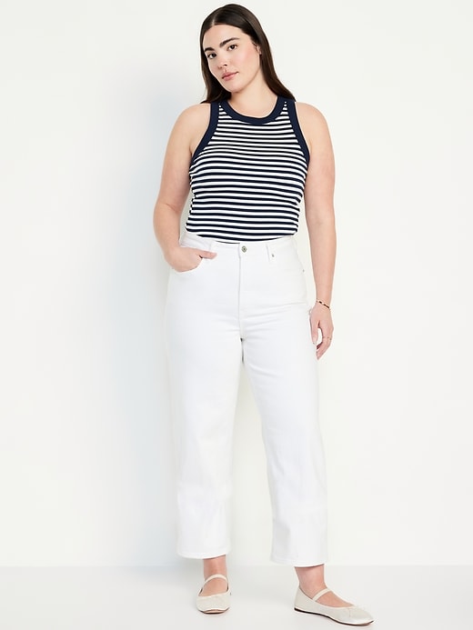 Image number 5 showing, Extra High-Waisted Sky-Hi Wide-Leg Crop Jeans