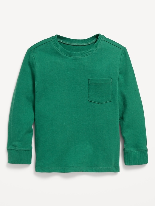 View large product image 1 of 1. Long-Sleeve Pocket T-Shirt for Toddler Boys