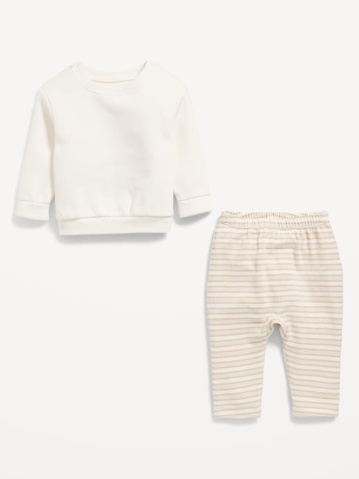 View large product image 2 of 2. Crew-Neck Sweatshirt and Sweatpants Set for Baby