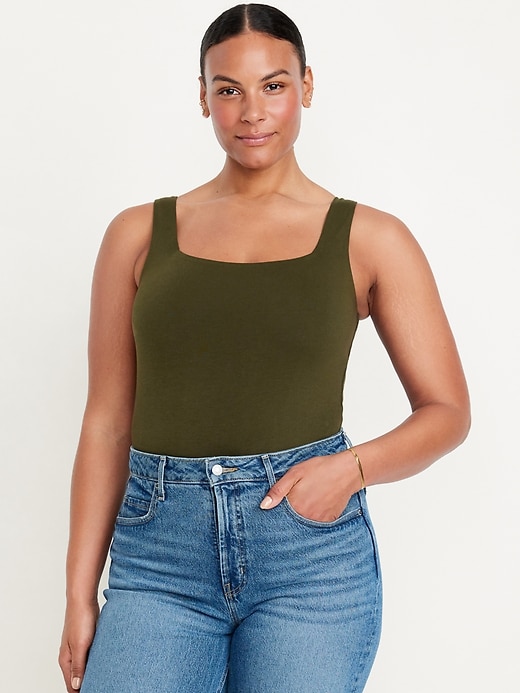 Image number 5 showing, Square-Neck Tank Top Bodysuit