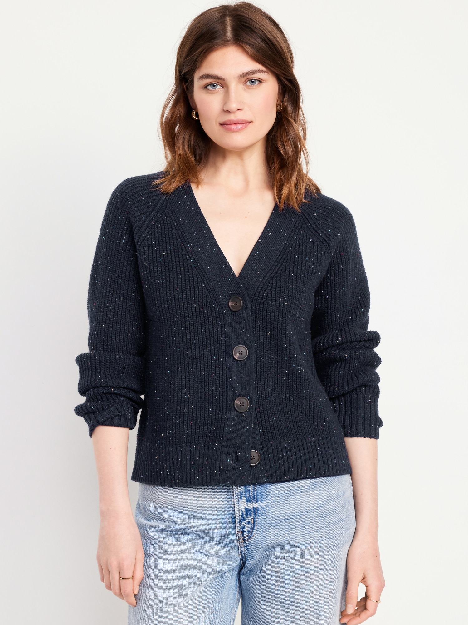 Shaker-Stitch Cardigan