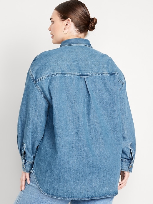 Image number 8 showing, Boyfriend Button-Down Jean Tunic