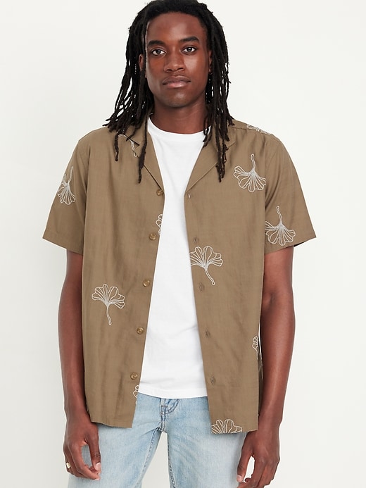 Image number 1 showing, Short-Sleeve Floral Camp Shirt