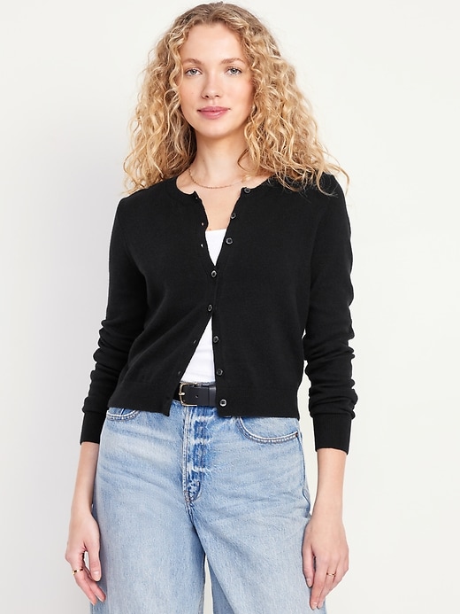 Image number 1 showing, SoSoft Crop Cardigan Sweater