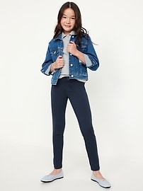 Voir une image plus grande du produit 3 de 6. Jegging d’uniforme en tricot point de Rome pour Fille