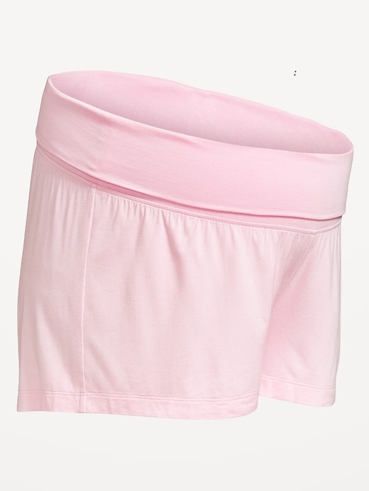 Image number 3 showing, Maternity Rollover Waist Pajama Short