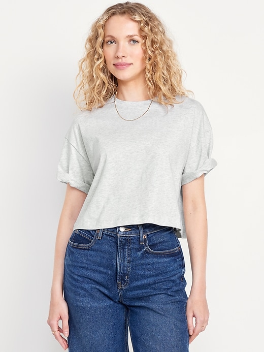 Image number 1 showing, Vintage Oversized Crop T-Shirt