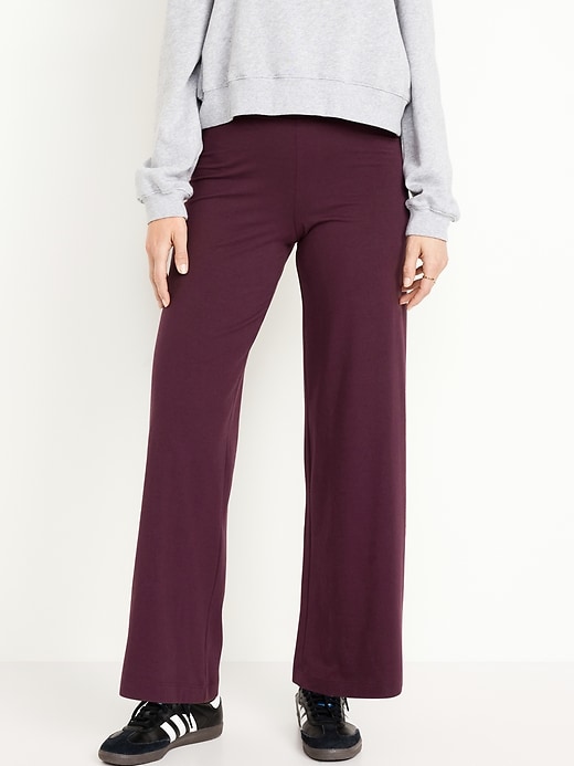 Image number 1 showing, High-Waisted Wide-Leg Leggings