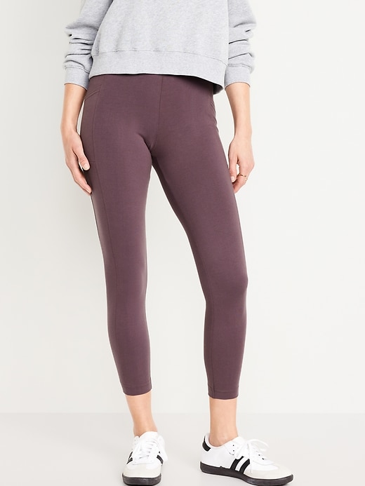 View large product image 1 of 6. High-Waisted Side Pocket 7/8 Leggings