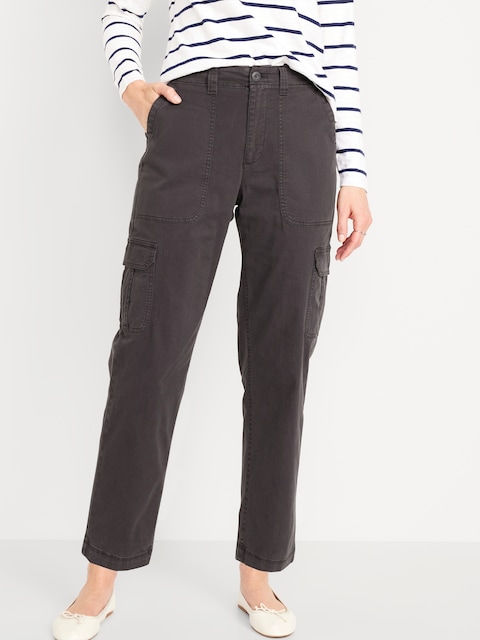 High-Waisted OGC Chino Cargo Pants - Black