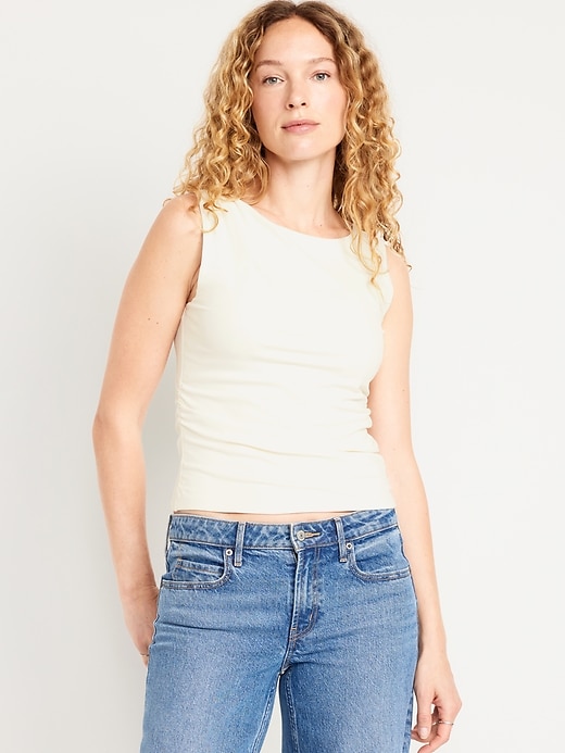 Image number 1 showing, Sleeveless Double-Layer Top