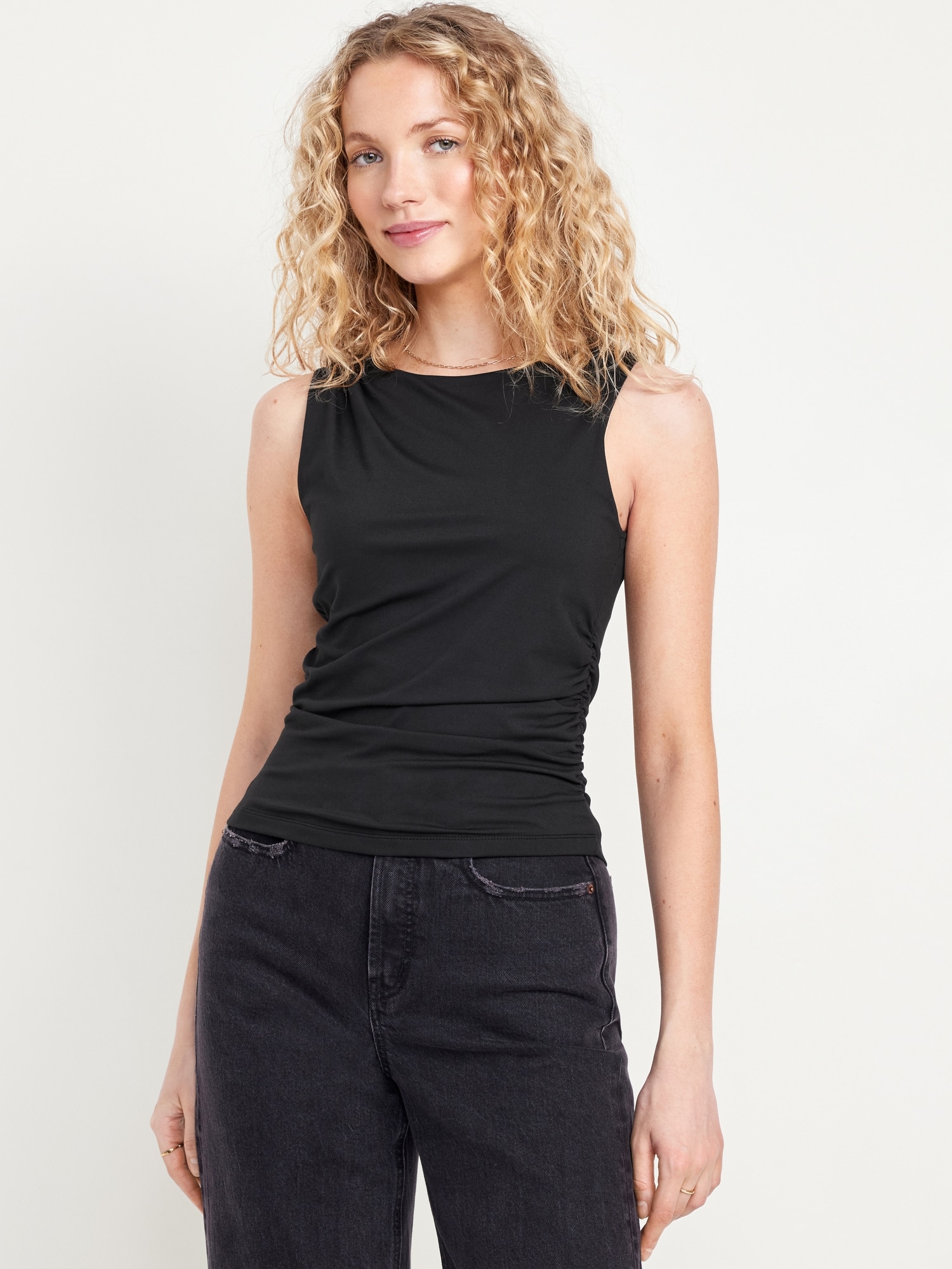 Sleeveless Double-Layer Top