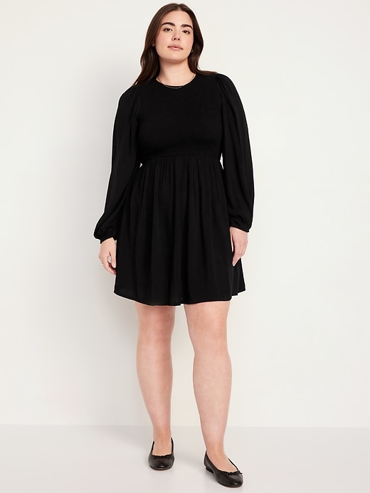 Image number 4 showing, Fit &amp; Flare Long-Sleeve Mini Dress