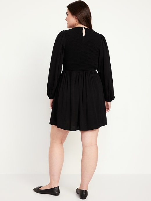 Image number 5 showing, Fit &amp; Flare Long-Sleeve Mini Dress