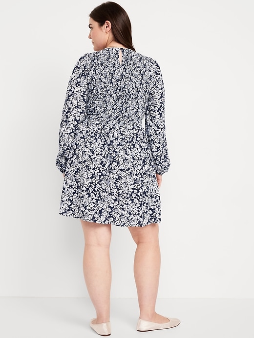 Image number 5 showing, Fit &amp; Flare Long-Sleeve Mini Dress