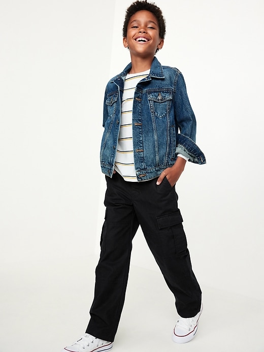 Image number 3 showing, Baggy Non-Stretch Cargo Pants for Boys