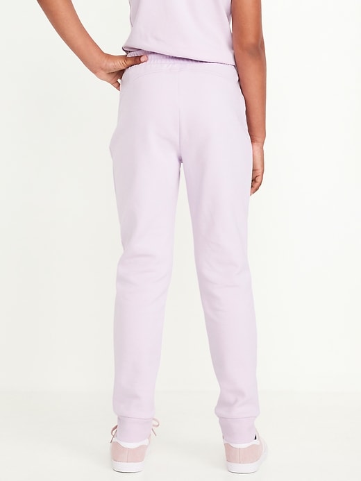 Voir une image plus grande du produit 2 de 4. Pantalon de jogging étroit en Molleton dynamique à taille haute pour fille