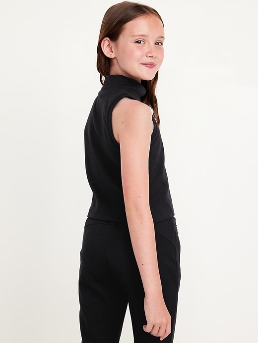 View large product image 2 of 4. Dynamic Fleece Sleeveless Mock-Neck Top for Girls