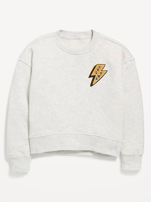 View large product image 1 of 3. Vintage Oversized Crew-Neck Sweatshirt for Girls