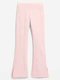 View large product image 4 of 5. Plush High-Waisted Ribbed Flare Pants for Girls