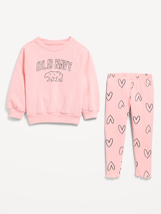 Image number 3 showing, Long-Sleeve Logo Sweatshirt and Leggings Set for Toddler Girls