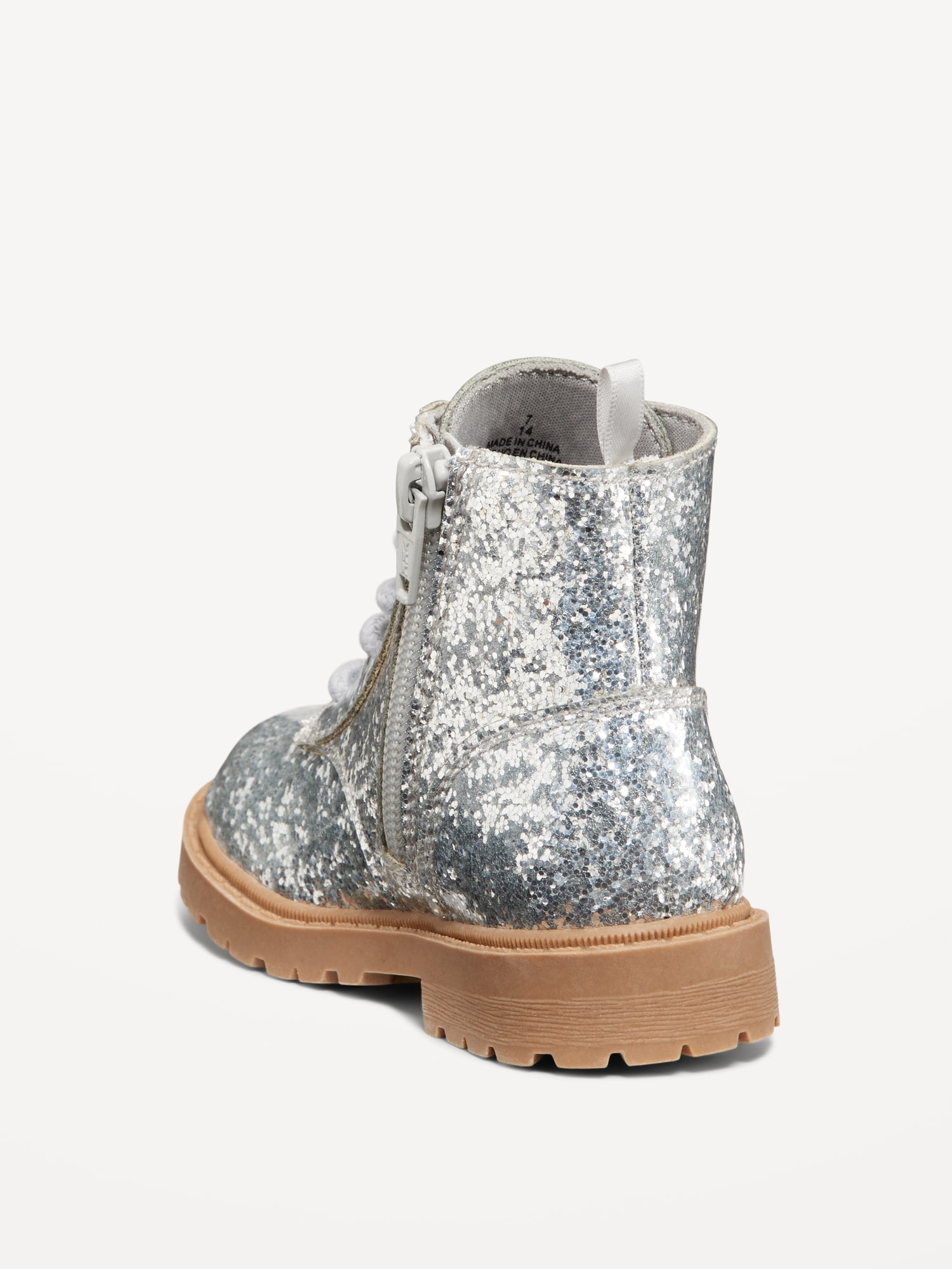 Side-Zip Combat Boots for Toddler Girls