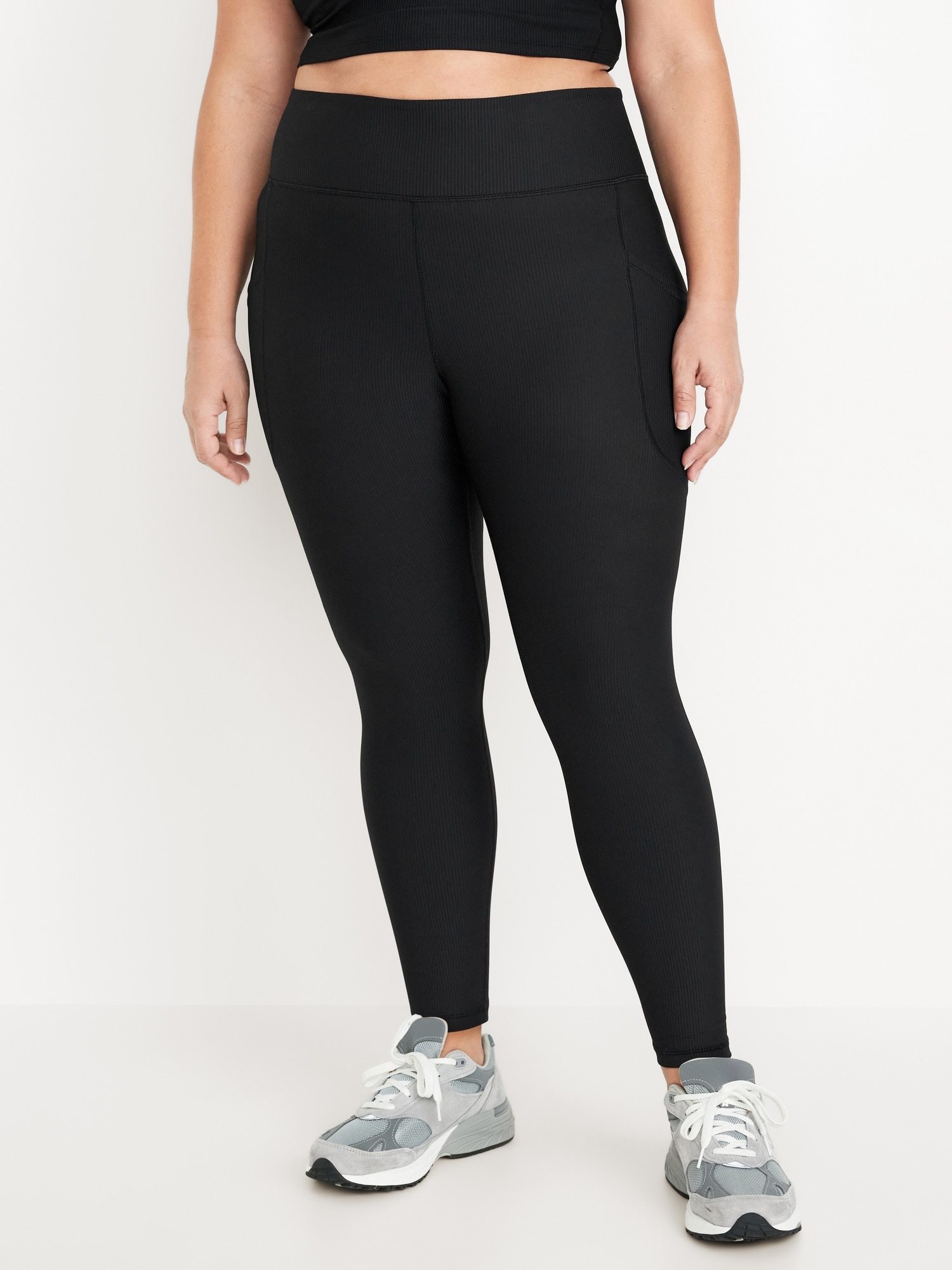 High-Waisted PowerSoft Ribbed Leggings