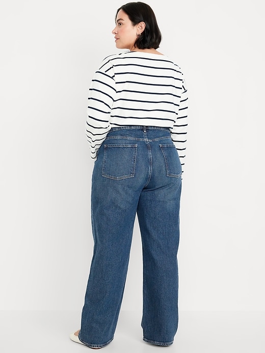 Image number 8 showing, Extra High-Waisted Sky-Hi Wide-Leg Jeans