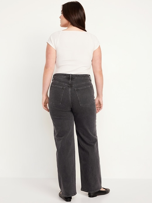 Image number 5 showing, Extra High-Waisted Sky-Hi Wide-Leg Jeans