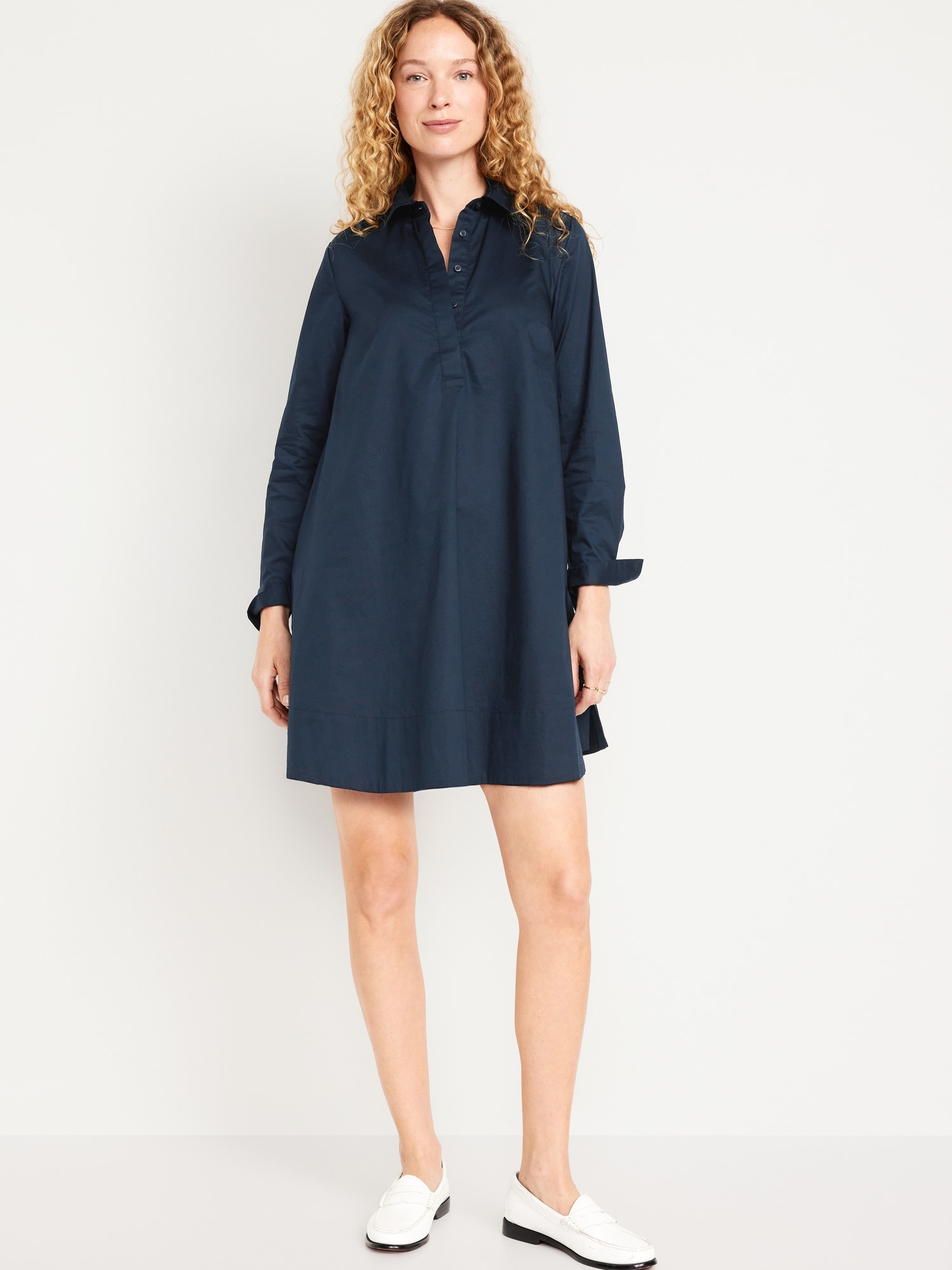 Loose Mini Shirt Dress