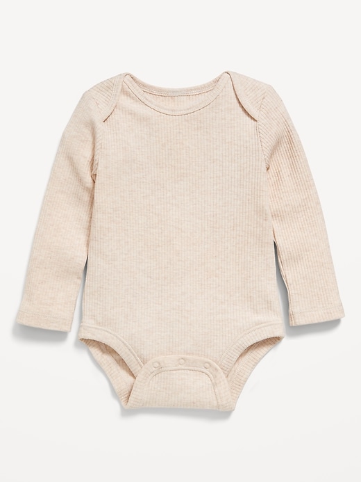 View large product image 1 of 1. Long-Sleeve Ribbed Bodysuit for Baby