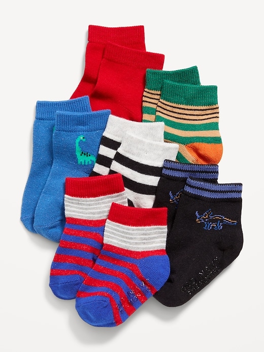 View large product image 1 of 1. Unisex Crew Socks 6-Pack for Toddler &amp; Baby