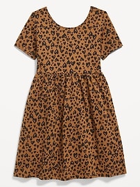 Voir une image plus grande du produit 3 de 3. Robe ajustée et évasée à motif pour fille